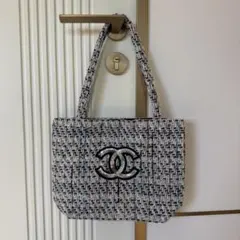 CHANEL VIP ノベルティ ツイード スパンコール トートバッグ ピンク