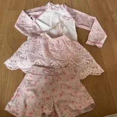 ベビー水着セット 花柄 95cm未満