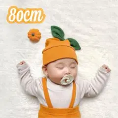 新品❣️人気 ハロウィンレギンス 帽子セット かぼちゃ80 お洒落 可愛い 美品