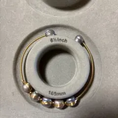 淡水パールゴールドワイヤーブレスレット 6½インチ