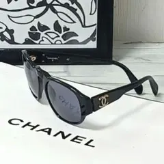 CHANEL　シャネル　サングラス　ブラック　ココマーク　GD金具　ウエリントンのサムネイル