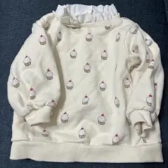petit main カップケーキ柄トレーナー 80cm