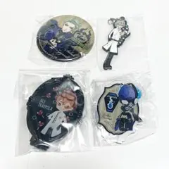 ツイステ 缶バッジ、アクスタ、ラバチャ 4種