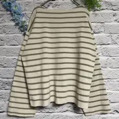 【超美品】カプリシュレマージュ ボーダー カットソー 長袖 キャメル ロンＴ