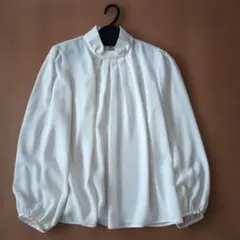 極美品】FENNEL ギャザーネックブラウス グレージュ M - メルカリ