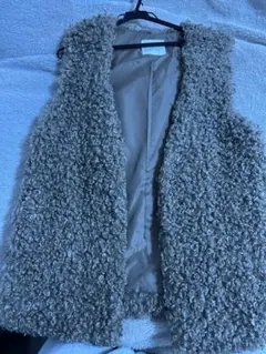 BAYFLOW ベージュファーベスト ノースリーブ