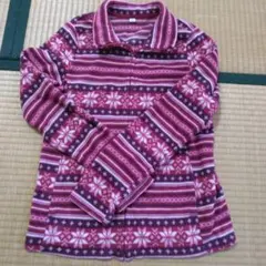 【ユニクロ】Mサイズ フリースジャケット 雪の結晶柄