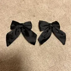 ANAPGIRL ブーツ付属　ブラックサテンリボン2個セット