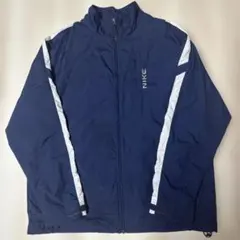 激レア縦ロゴ 00s NIKE ナイロンジャケット XL 紺 白 テック Y2K