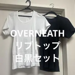 OVERNEATH 白黒 半袖Tシャツ S