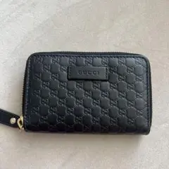 GUCCI ブラック レザー コインケース