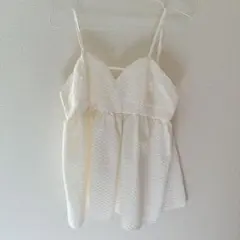アイボリー ストラップ付き ビスチェ