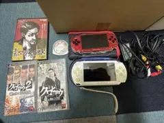 PSP-3000 PSP-1000 ホワイトレッド本体 充電器 ケース ゲーム