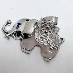 d6/天然石◇ローズクォーツ　ゾウ　エレファント　ペンダントトップ　1個