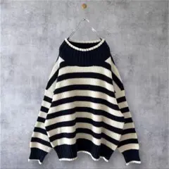 ★美品◆スローブイエナ◆ ワッフルボーダー/エンブロイダリープルオーバー