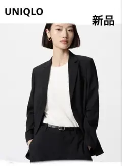 新品　ユニクロ　感動ジャケット　リラックスフィット　黒