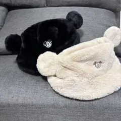 ⭐︎値下げ⭐︎ミッキーマウス 耳付きバケットハット 2色セット