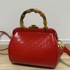 美品 コンテス ホースヘア×レザー ポーチ付き 鏡付 ワンハンドル