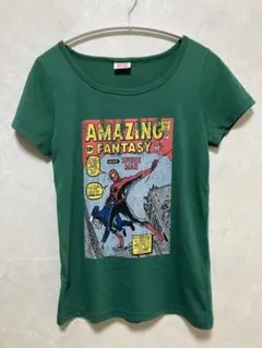marvel スパイダーマン　Tシャツ　グリーン Mサイズのサムネイル
