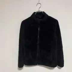 UNIQLO フリース/ボア　ブルゾン　レディース　長袖　黒　Lサイズ　秋冬