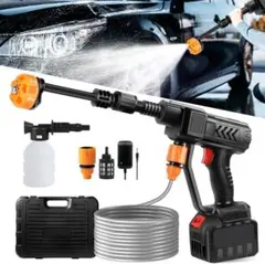 高圧洗浄機　コードレス　ノズル噴射距離10M 軽量　洗車　5mホース　外壁　✨
