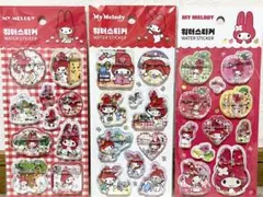 韓国 ライセンス サンリオ マイメロディ ウォーターシール 3種 ステッカー