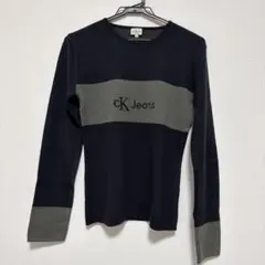 Calvin Klein Jeans 長袖ニット ネイビー/カーキ