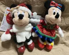 ディズニー　ミニー　ぬいぐるみバッジ　クリスマス　2種セット★2025