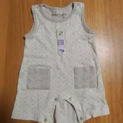 オーガニックコットン ノースリーブロンパース