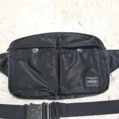 未使用級 PORTER ボディバッグ ウエストポーチ ブラック タンカー