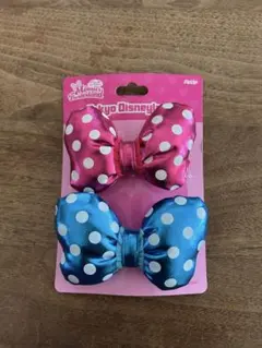 パッチン 2個セット リボン ピンク ブルー 2つ ミニー パルパルーザ