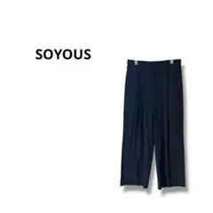 【SOYOUS】 カジュアル　パンツ　シンプル　無地　可愛い　ブラック　Mのサムネイル