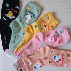 サンリオキャラクターソックス6足セット