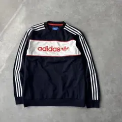 17425 アディダス トレフォイルロゴ スリーライン トレーナー