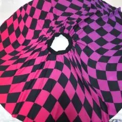 サーキュラースカート 黒・ピンク・紫 チェック柄65cm