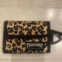 THRASHER MAGAZINE 二つ折り財布 レオパード柄 カラビナ付のサムネイル