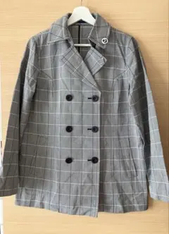 CARA O CRUZ チェック柄テーラード ジャケット グレーMサイズ相当