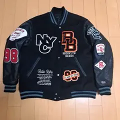 美品】Brooklyn Banks スタジャン ブラック/ベージュ - メルカリ