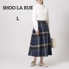 【SHOO LA RUE】 ふんわりギャザーチェック柄スカート