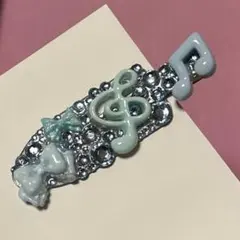 ハンドメイド　前髪クリップ　デコピン　ヘアピン　ラインストーンデコ　y2k