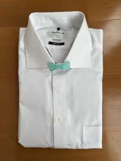 【美品】クリーニング済 ORIHICA 長袖シャツ Mサイズ 白 スリムフィット