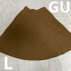 GU フレアスカート　ブラウン　Lサイズ