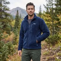 Patagonia フリースジャケット ネイビー メンズ