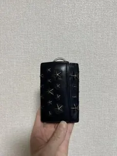 JIMMY CHOO ブラック レザー キーケース 新品未使用】ジミーチュウ キーケース 【公式通販】
