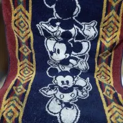 Disney ミッキーマウス タオル 民族調デザイン 厚手