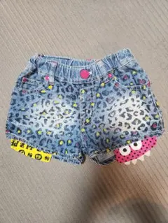 Party Party ヒョウ柄デニムショートパンツ 100cm