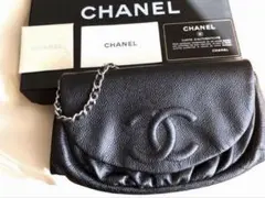 【正規品　CHANEL】美品　チェーンウォレット ショルダーバッグ コインパースのサムネイル