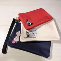 GLOW 2025年3月号付録　ムーミン刺繍入りポーチセット