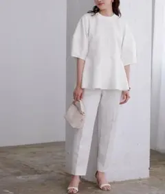 maison de dolce ペプラムカットソーグログランジップトップス - メルカリ