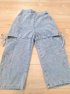 リボン刺繍デニムパンツ 120cm